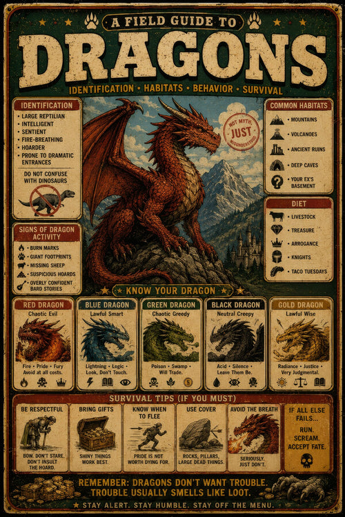 A Field Guide to Dragons: Identification, Habitats, Behavior, Survival
