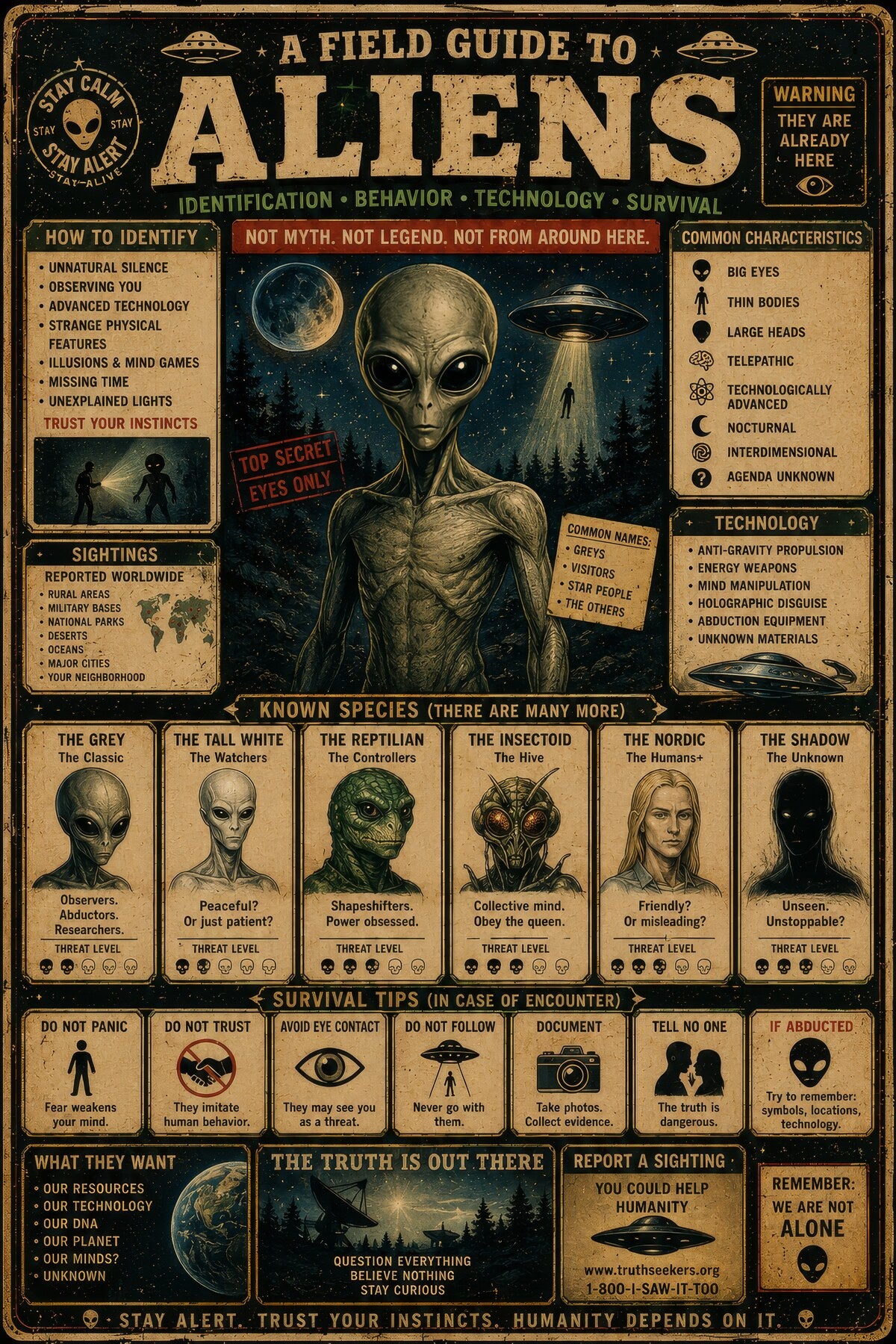 A Field Guide to Aliens: Identification, Behavior, Technology, Survival