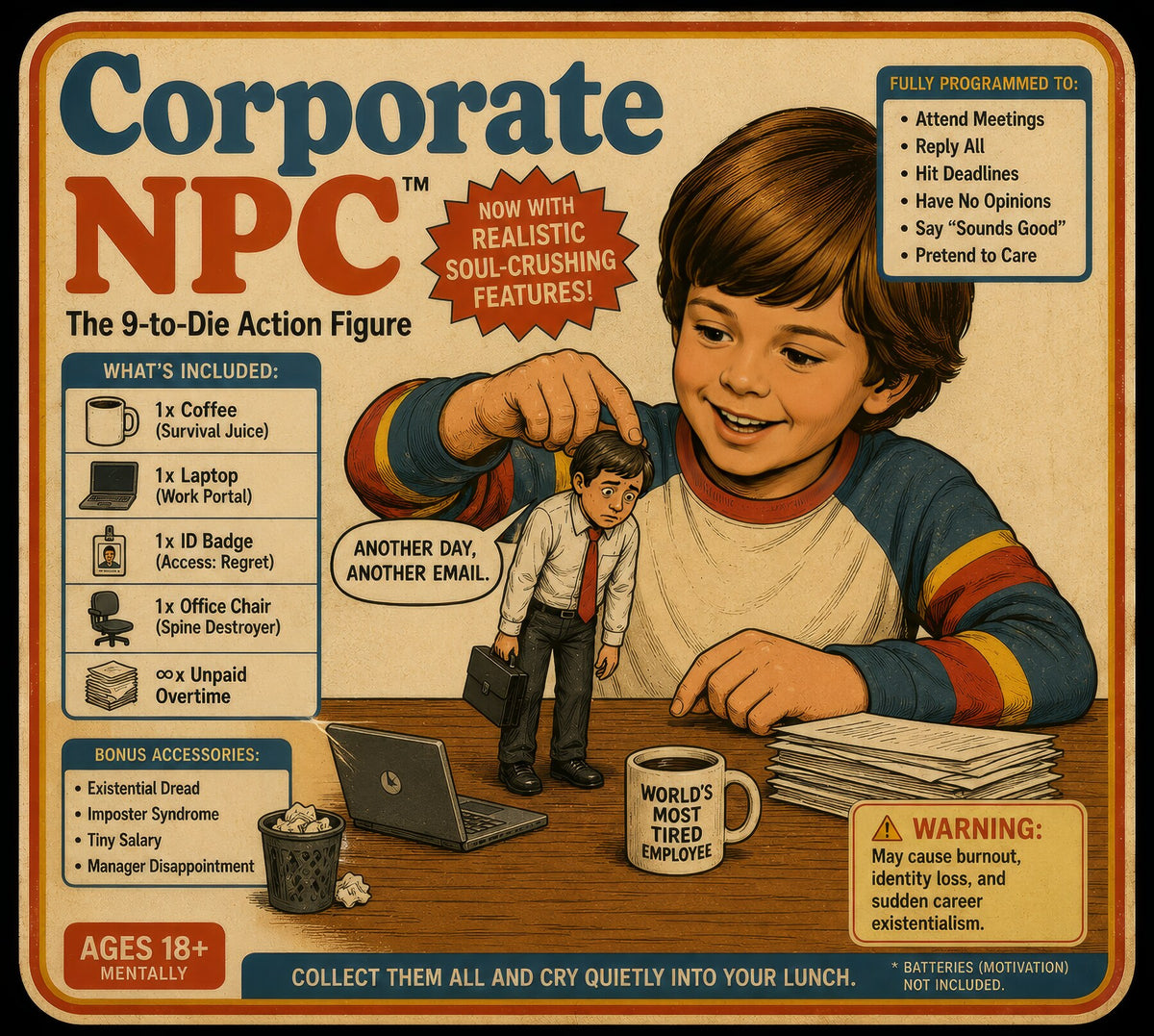 Corporate NPC: The 9-to-Die Action Figure