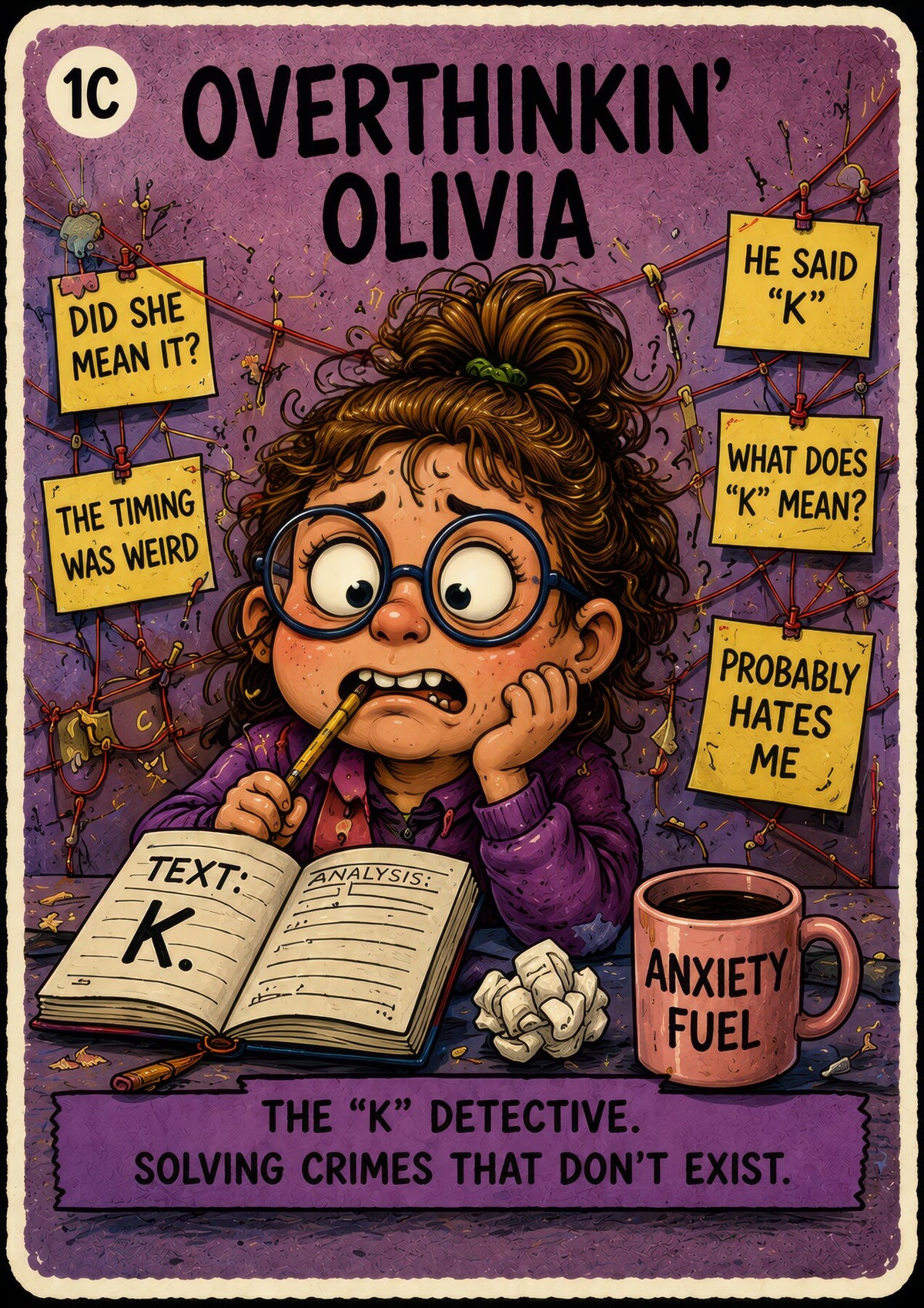 Overthinkin' Olivia: The "K" Detective: Solving Crimes That Don't Exist.