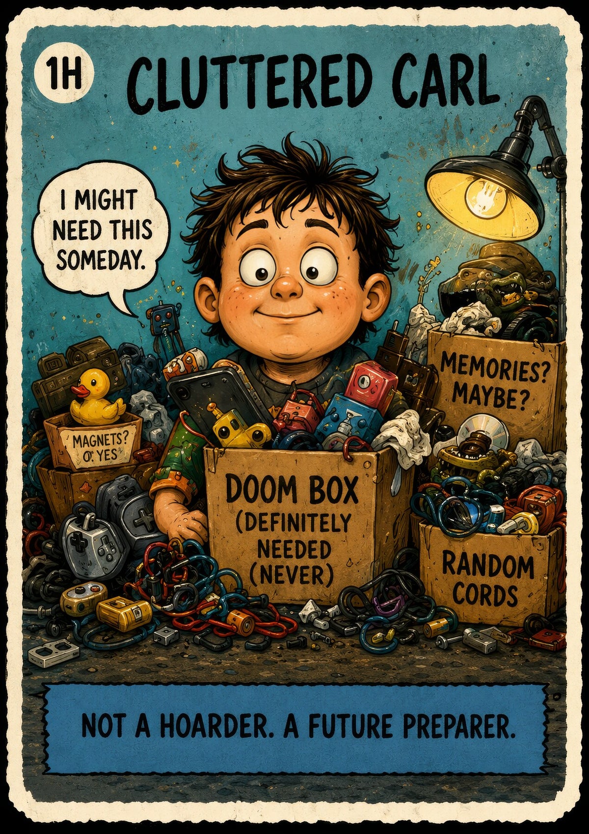 Cluttered Carl: Not a Hoarder. A Future Preparer.