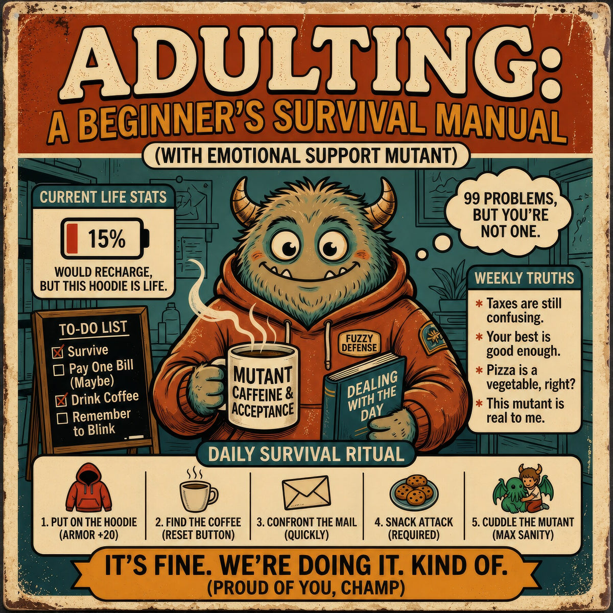 Adulting: A Beginner's Survival Manual: With Emotional Support Animal