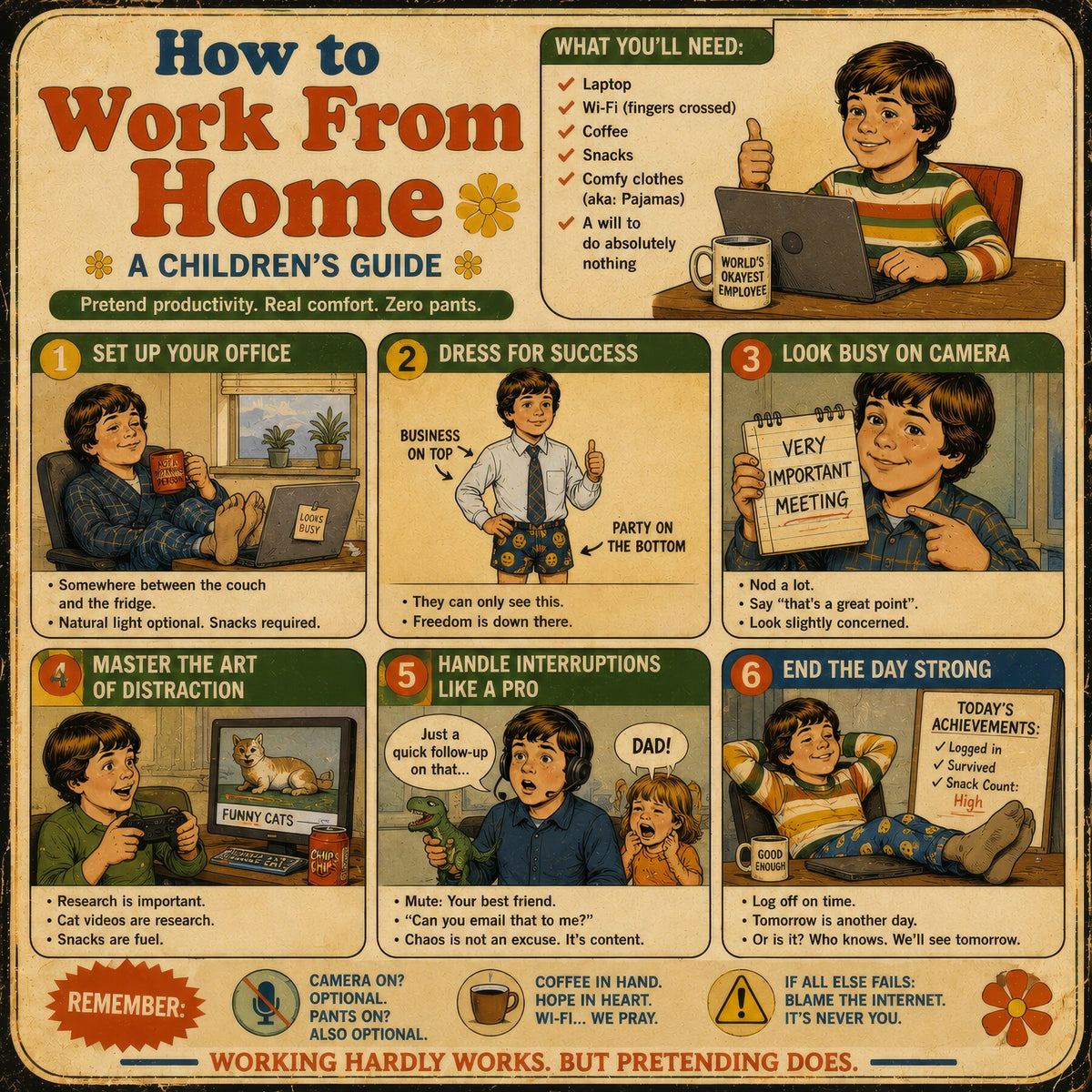 How to Work from Home: A Children's Guide