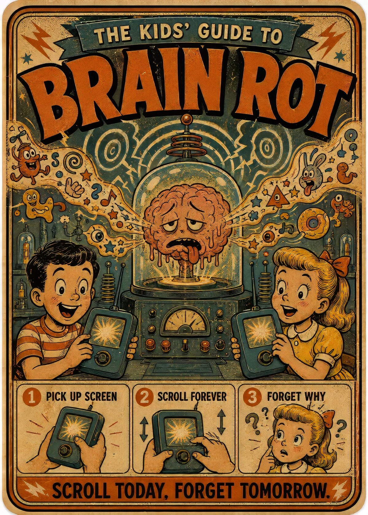 The Kids' Guide to Brain Rot: Scroll Today, Forget Tomorrow.