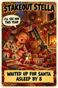 Stakeout Stella Christmas character card by Brain Rot Bunch