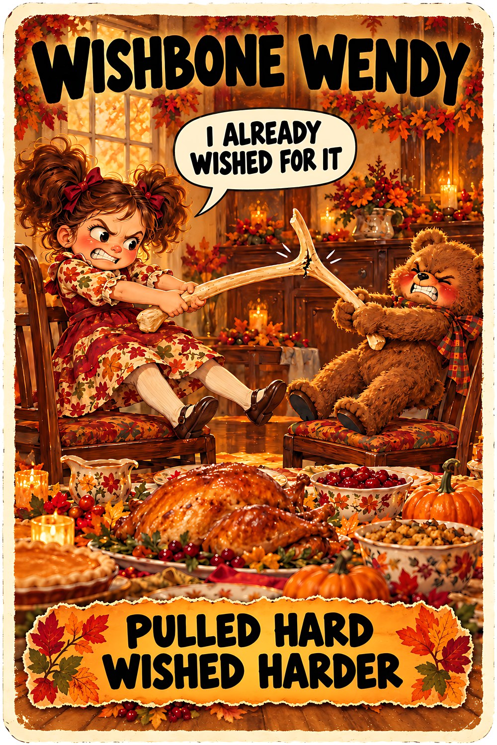Wishbone Wendy, Brain Rot Bunch Thanksgiving character card