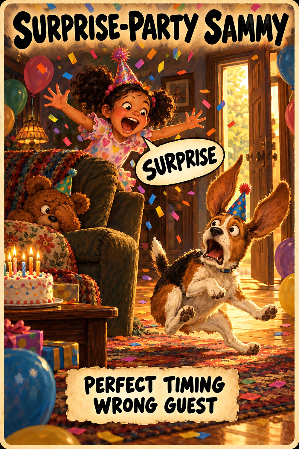 Surprise-Party Sammy, Brain Rot Bunch birthday character card