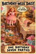 Birthday-Week Daisy, Brain Rot Bunch birthday character card