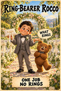 Ring-Bearer Rocco, Brain Rot Bunch wedding character card