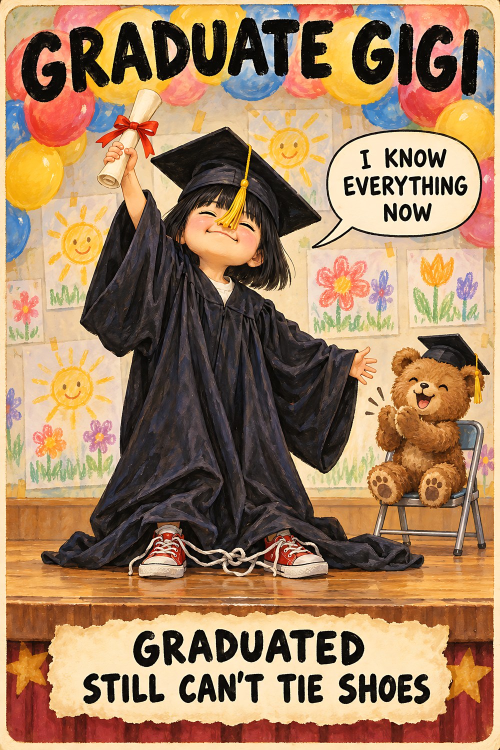 Graduate Gigi, Brain Rot Bunch graduation character card