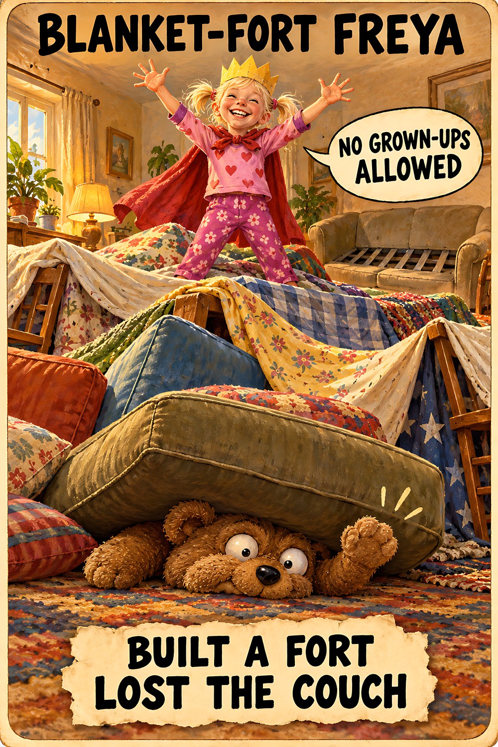 Blanket-Fort Freya, Brain Rot Bunch Everyday Chaos character card