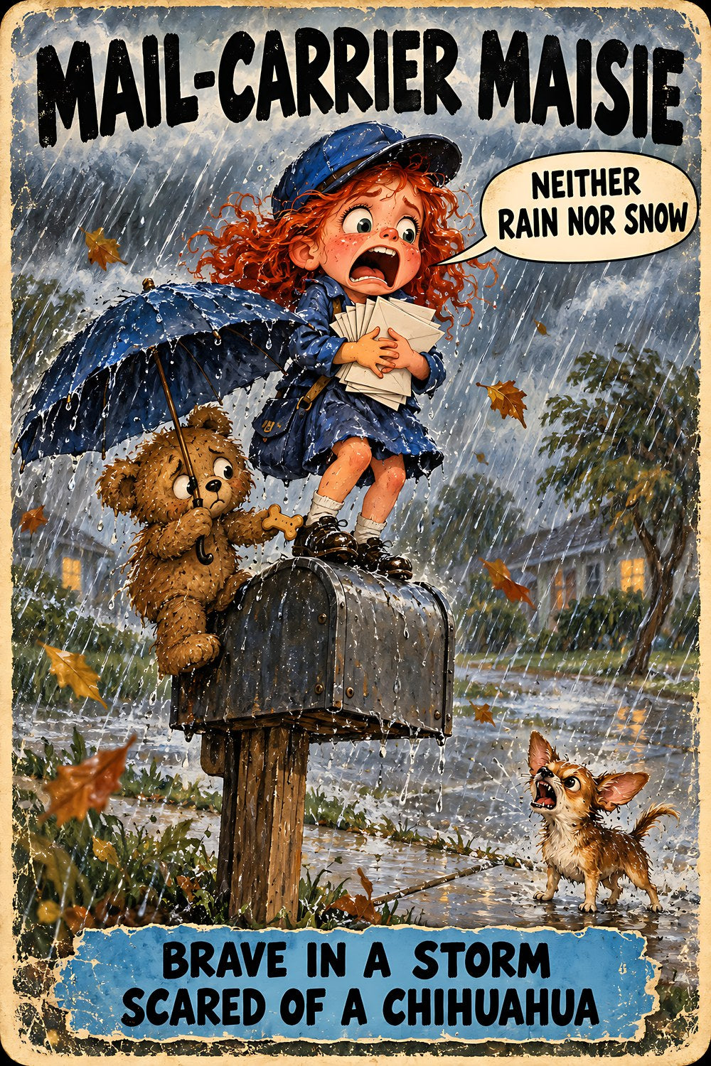 Mail-Carrier Maisie, Brain Rot Bunch Grown-Up Jobs character card
