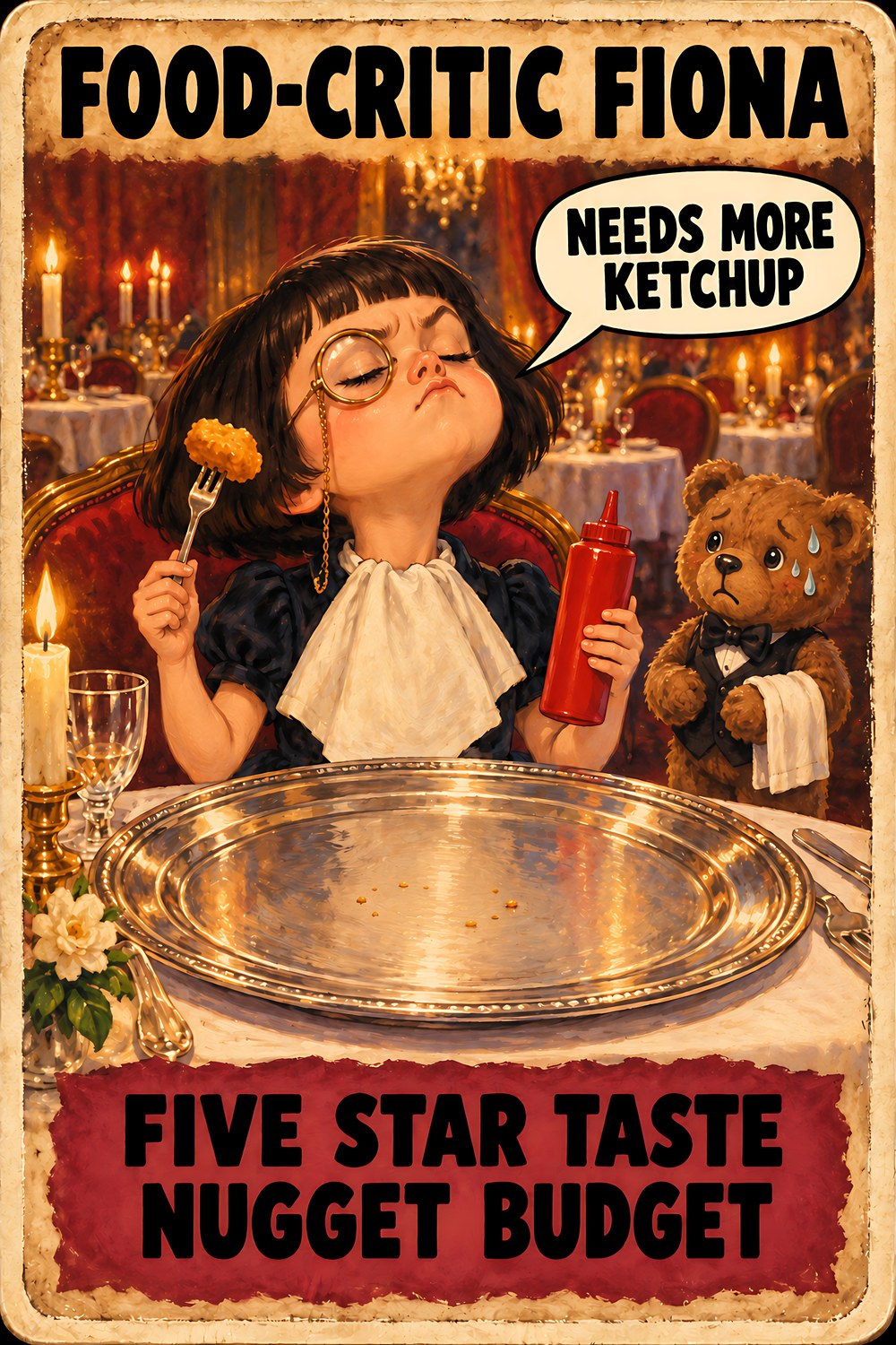 Food-Critic Fiona, Brain Rot Bunch Grown-Up Jobs character card