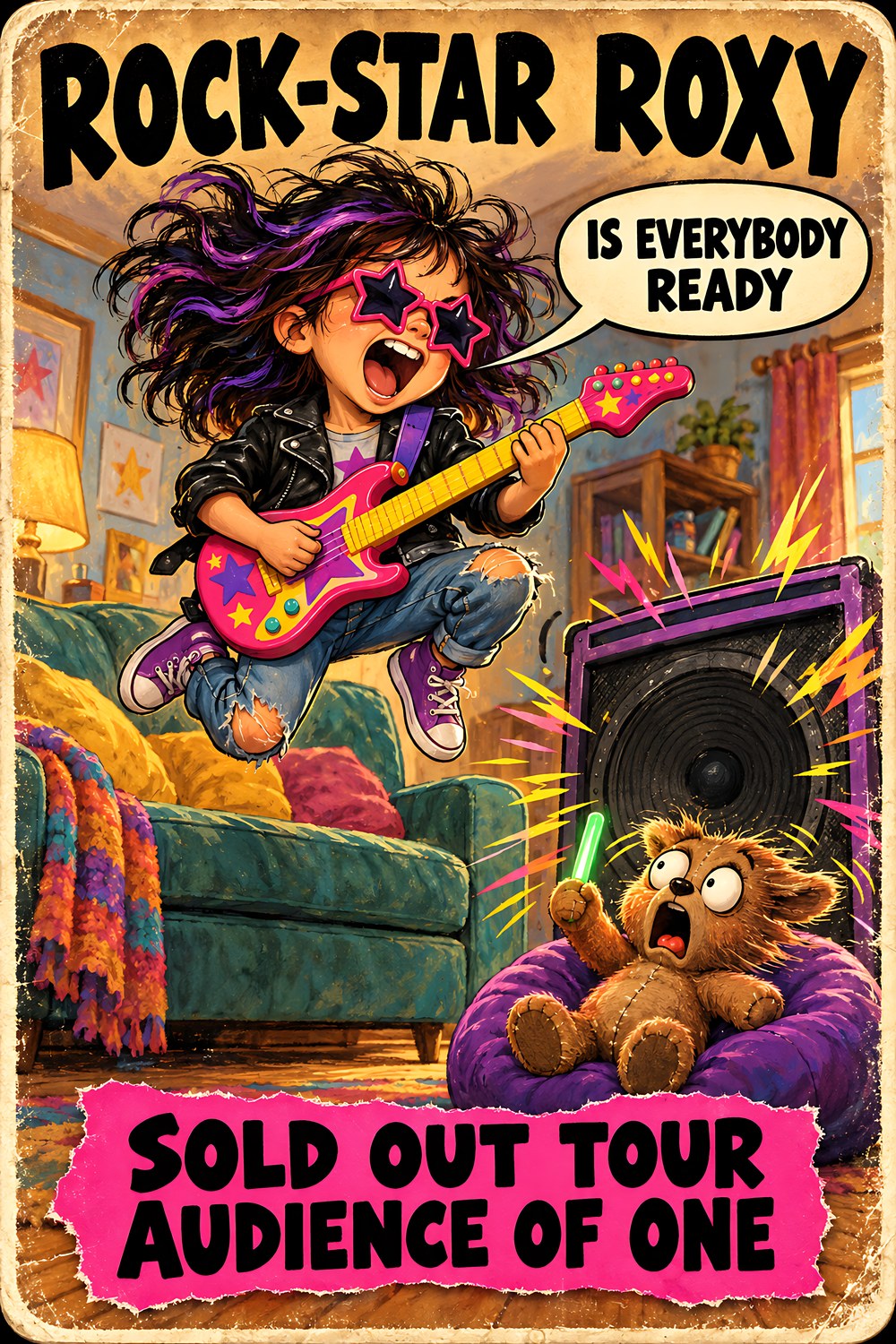 Rock-Star Roxy, Brain Rot Bunch Grown-Up Jobs character card