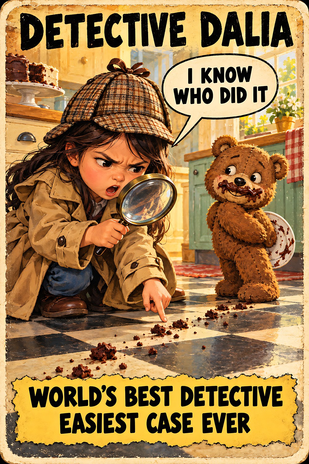 Detective Dalia, Brain Rot Bunch Grown-Up Jobs character card