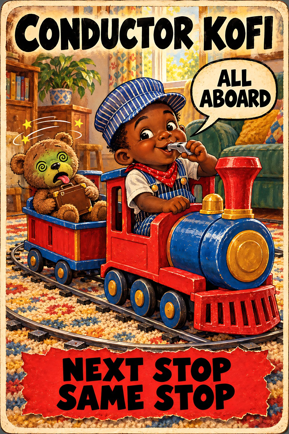 Conductor Kofi, Brain Rot Bunch Grown-Up Jobs character card