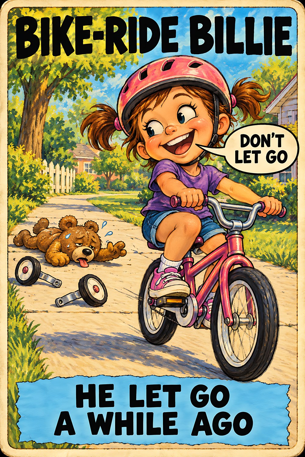 Bike-Ride Billie, Brain Rot Bunch Little Athletes character card