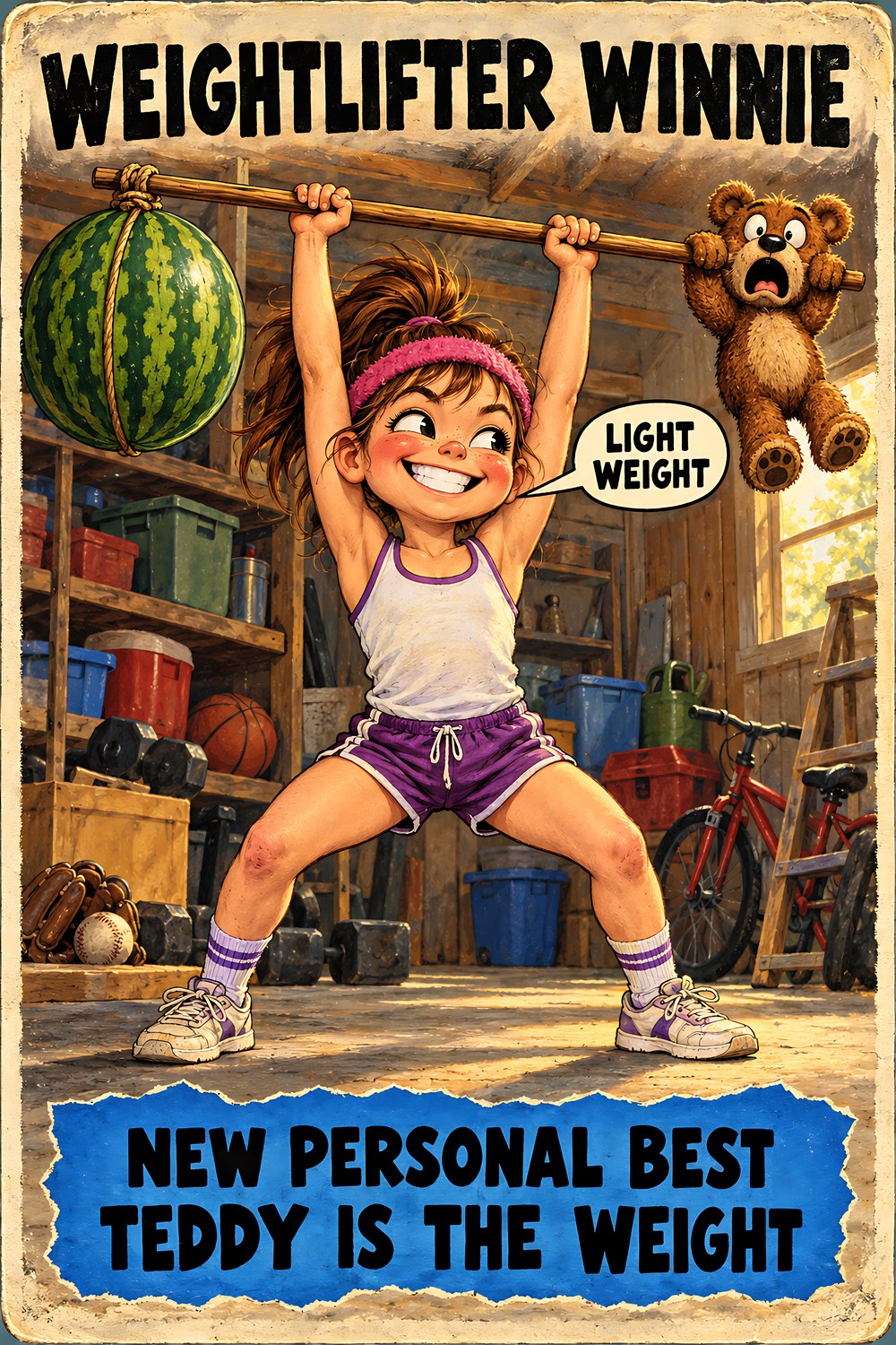 Weightlifter Winnie, Brain Rot Bunch Little Athletes character card