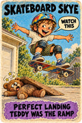 Skateboard Skye, Brain Rot Bunch Little Athletes character card