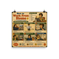 How to Work from Home Poster by Brain Rot Bunch, 12 x 12 inch size