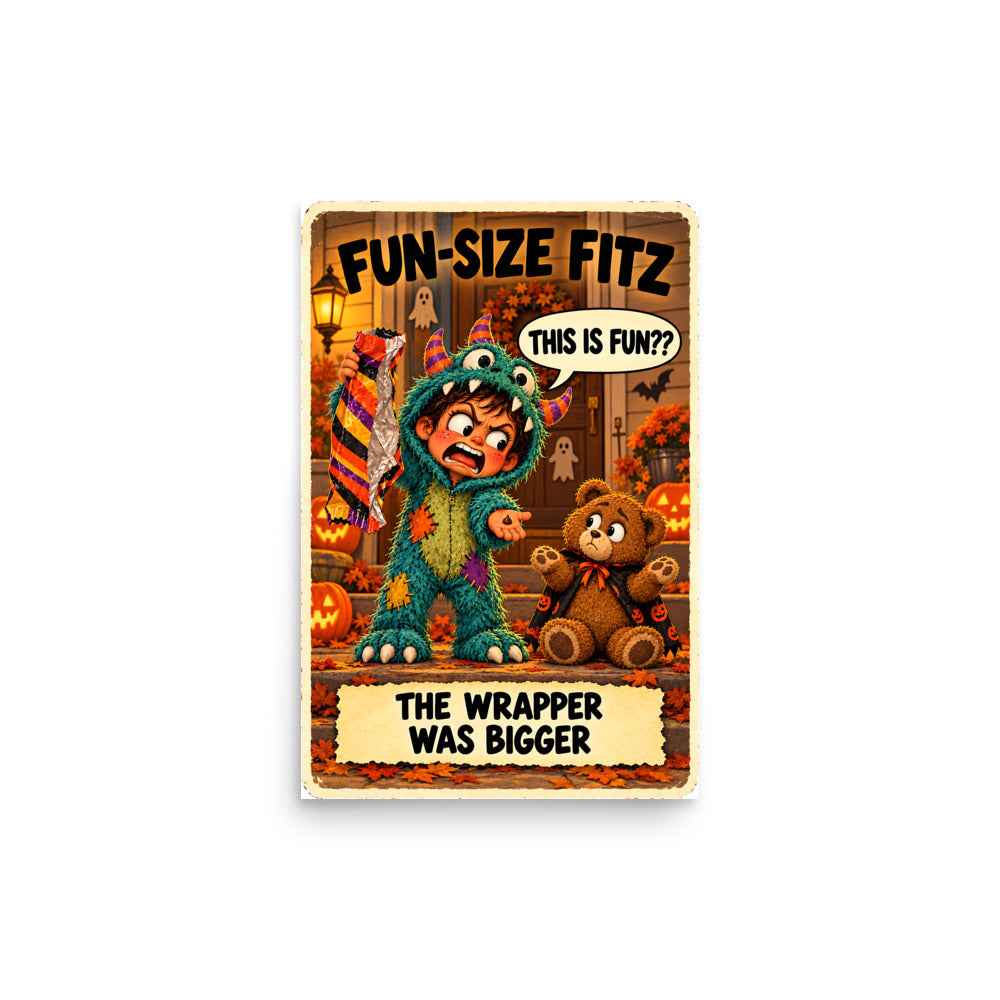 Fun-Size Fitz Poster by Brain Rot Bunch, 12 x 18 inch size