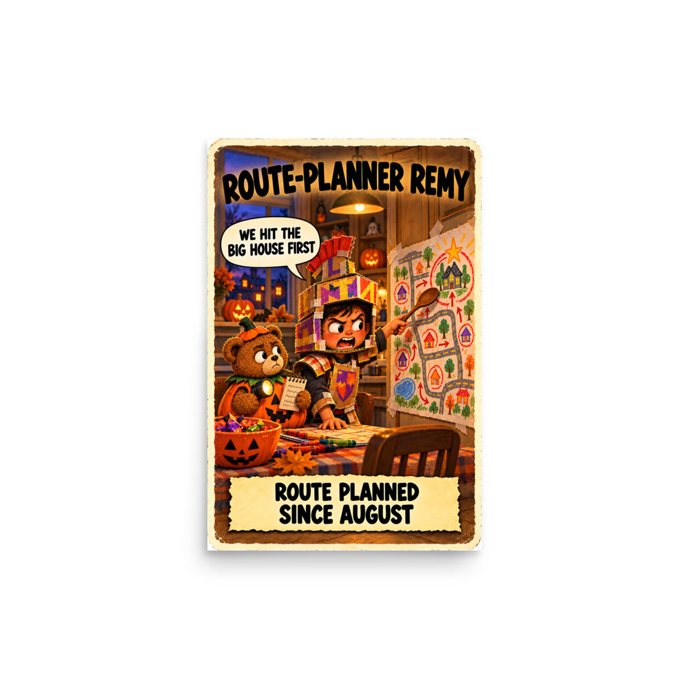 Route-Planner Remy Poster by Brain Rot Bunch, 12 x 18 inch size