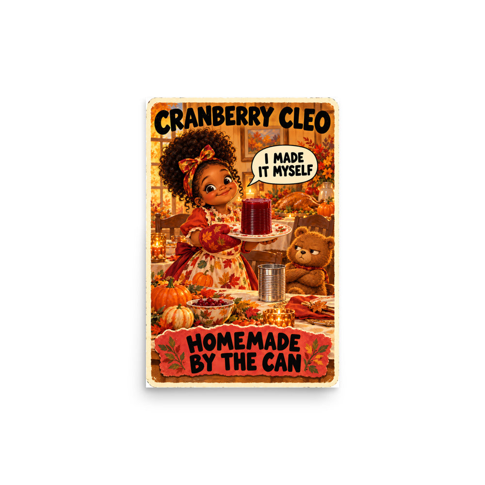 Cranberry Cleo Poster by Brain Rot Bunch, 12 x 18 inch size