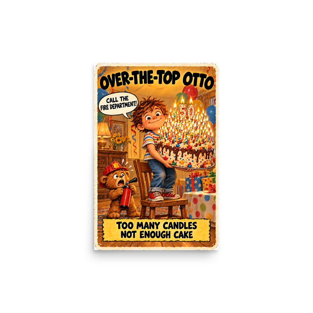 Over-the-Top Otto Poster by Brain Rot Bunch, 12 x 18 inch size