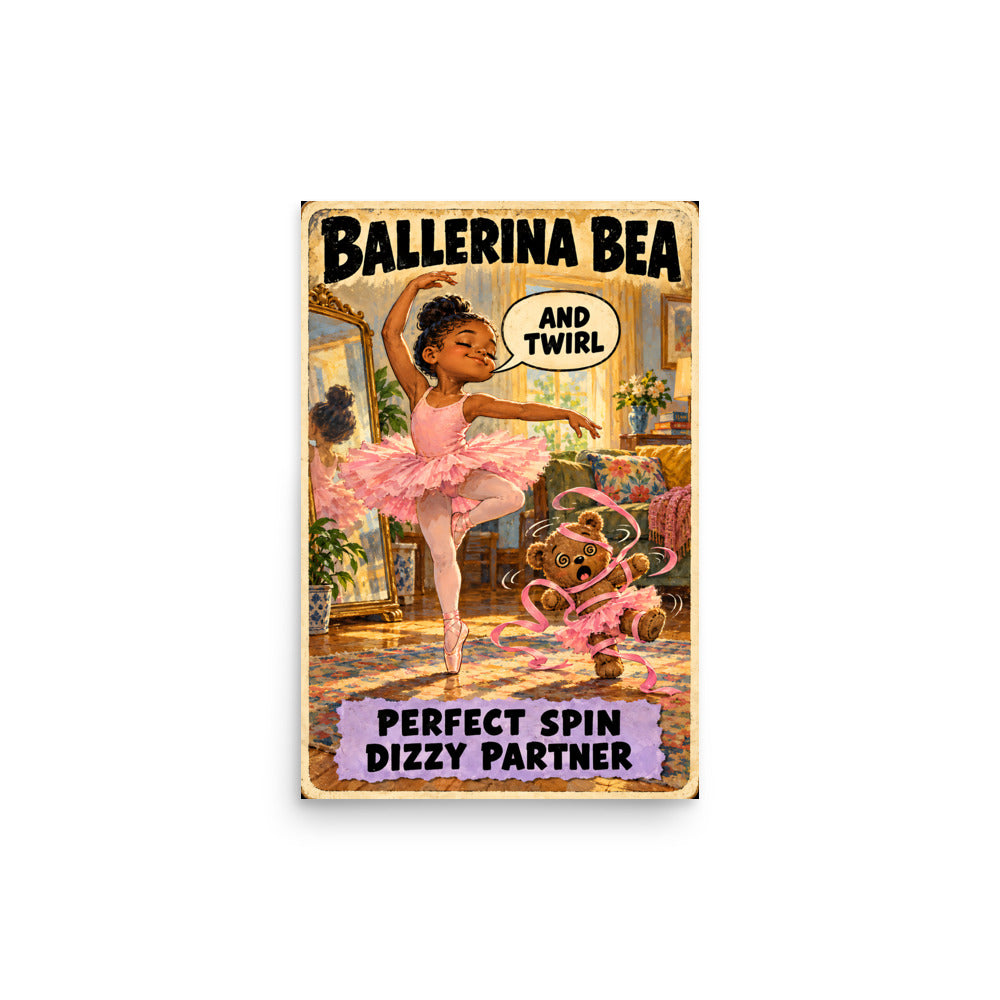 Ballerina Bea Poster by Brain Rot Bunch, 12 x 18 inch size