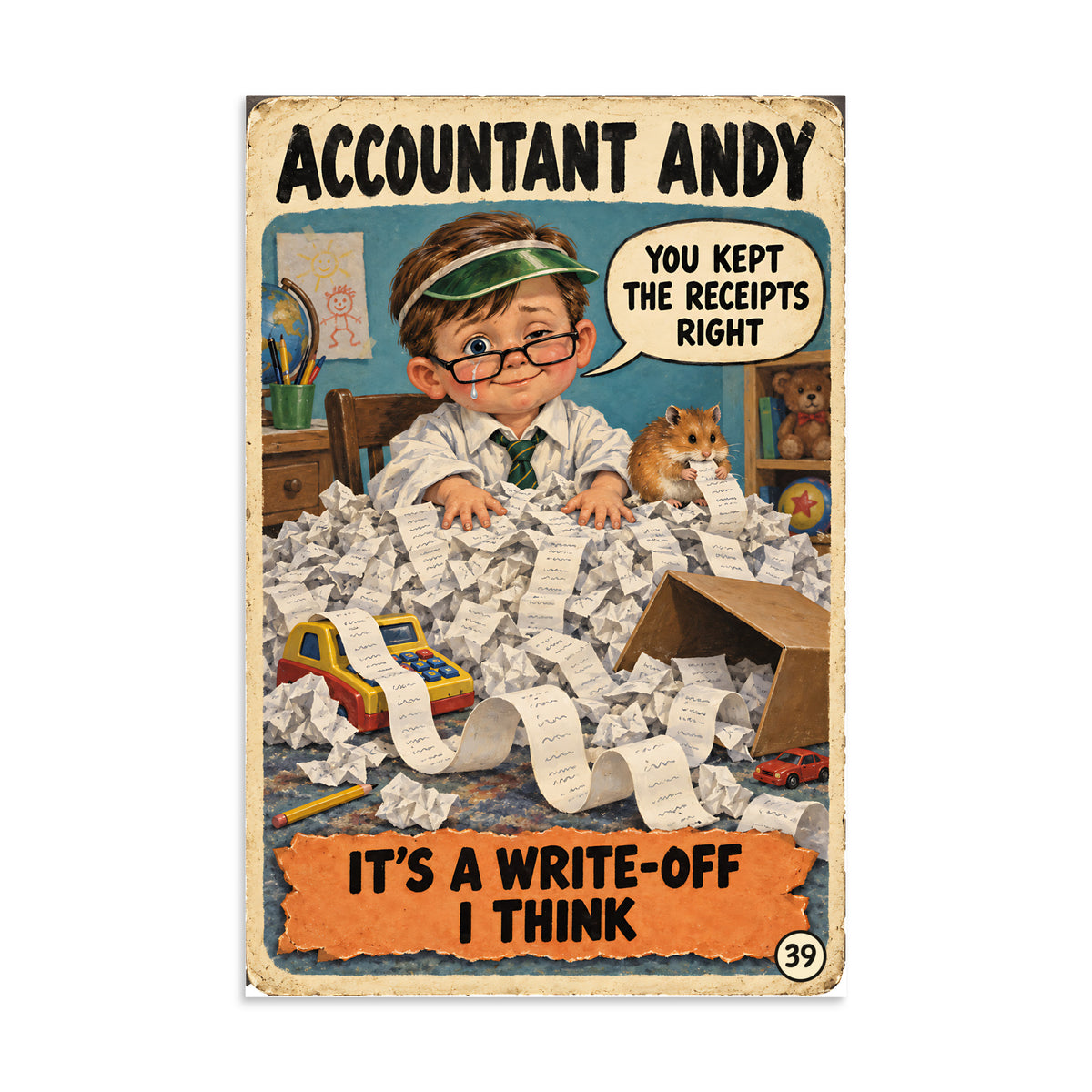 Accountant Andy Poster by Brain Rot Bunch, 16 x 24 inch size