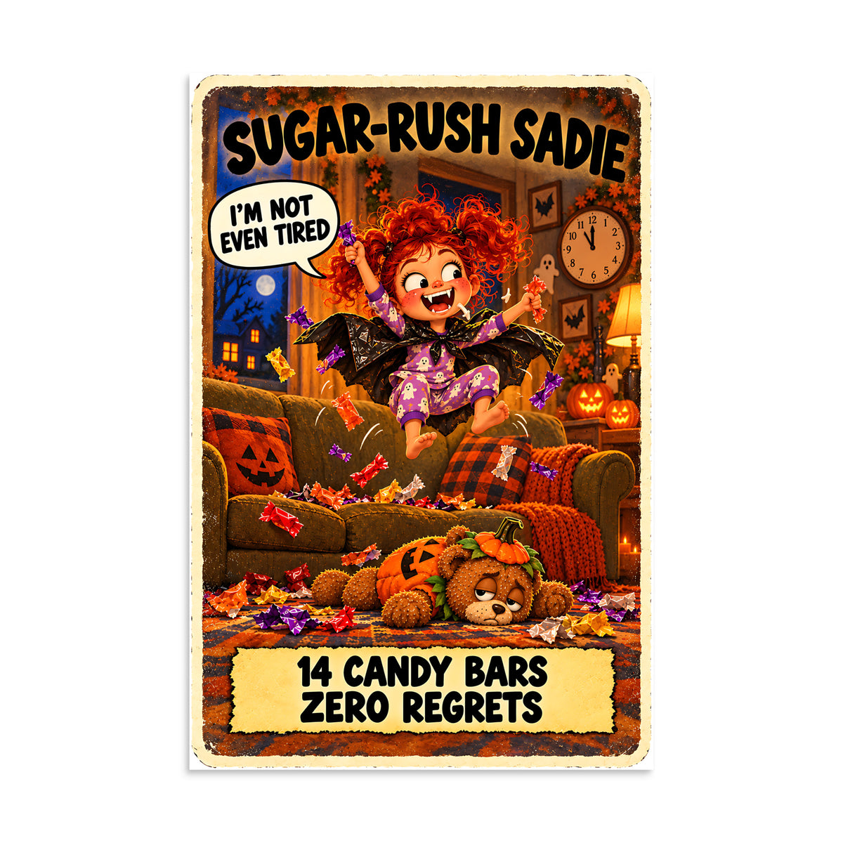 Sugar-Rush Sadie Poster by Brain Rot Bunch, 16 x 24 inch size