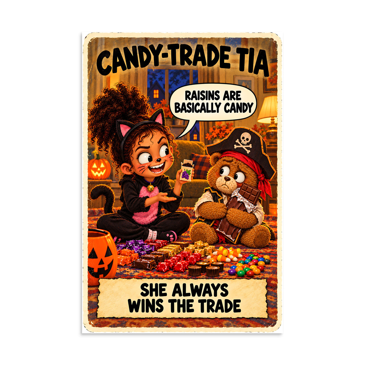 Candy-Trade Tia Poster by Brain Rot Bunch, 16 x 24 inch size