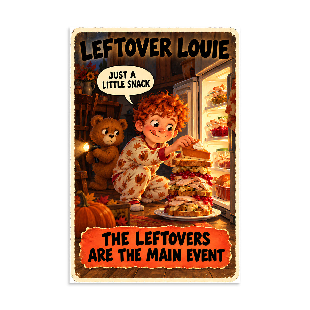 Leftover Louie Poster by Brain Rot Bunch, 16 x 24 inch size