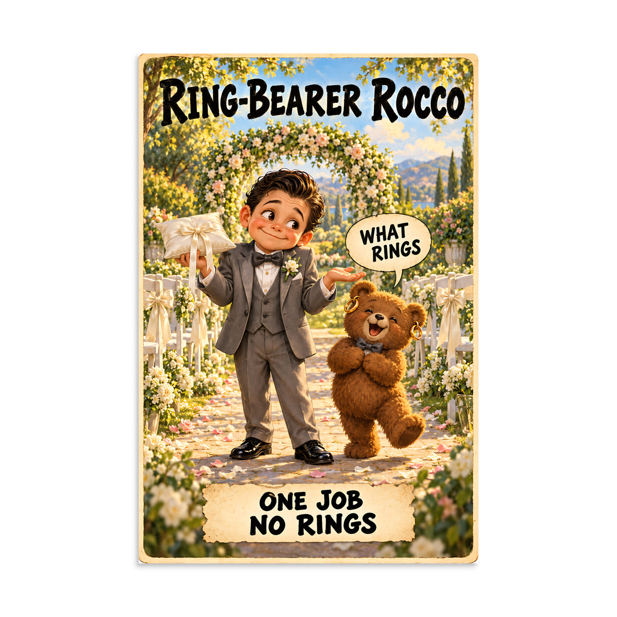 Ring-Bearer Rocco Poster by Brain Rot Bunch, 16 x 24 inch size