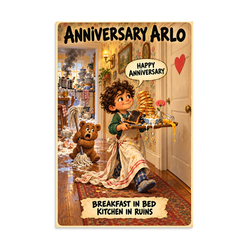 Anniversary Arlo Poster by Brain Rot Bunch, 16 x 24 inch size