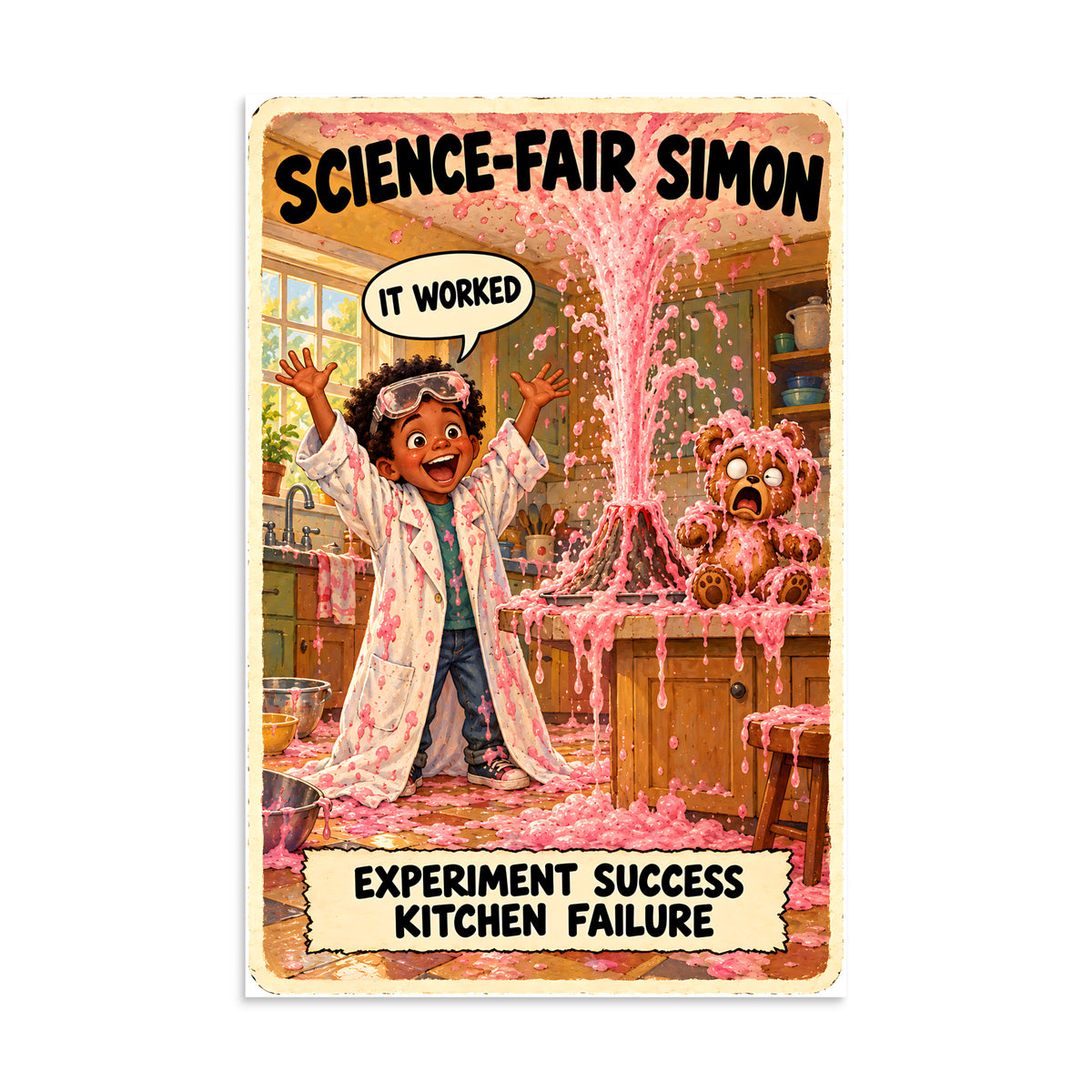 Science-Fair Simon Poster by Brain Rot Bunch, 16 x 24 inch size