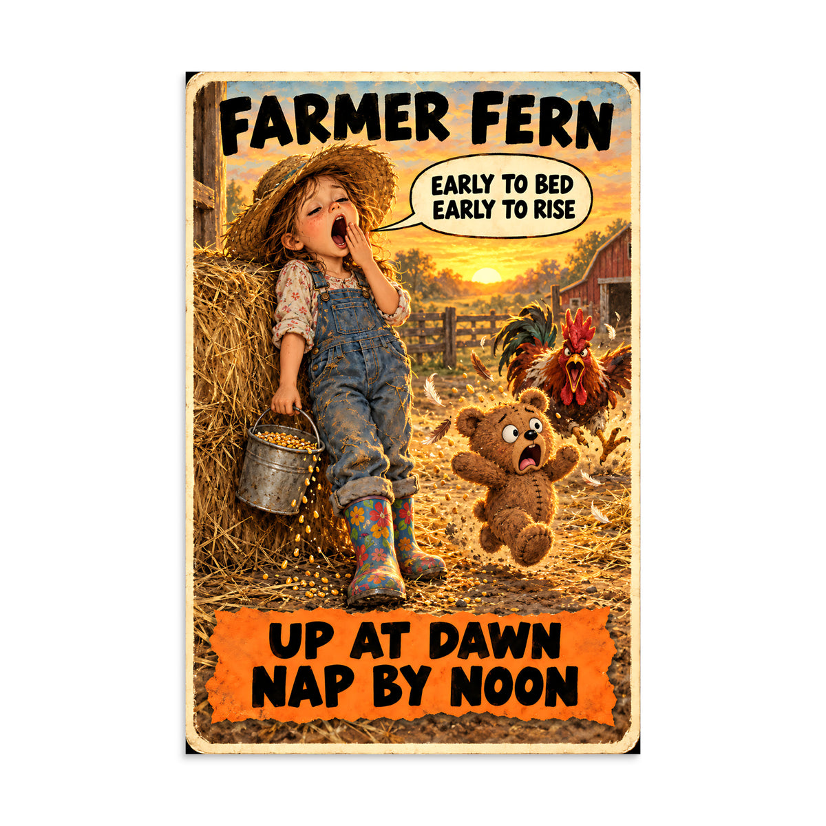 Farmer Fern Poster by Brain Rot Bunch, 16 x 24 inch size