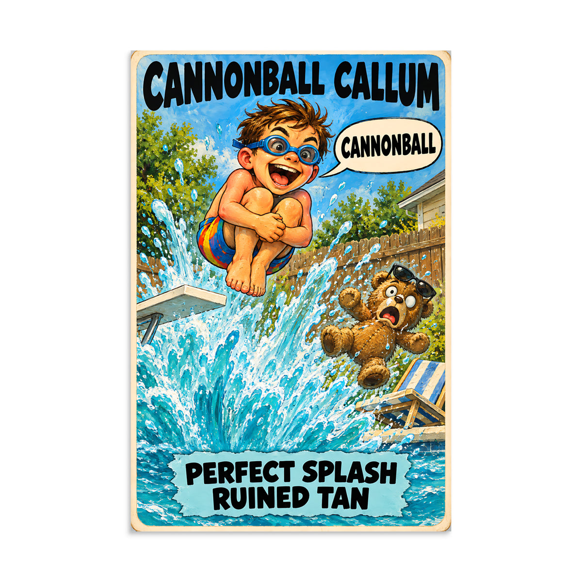 Cannonball Callum Poster by Brain Rot Bunch, 16 x 24 inch size