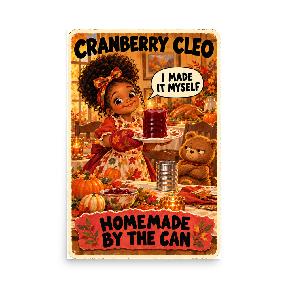 Cranberry Cleo Poster by Brain Rot Bunch, 24 x 36 inch size