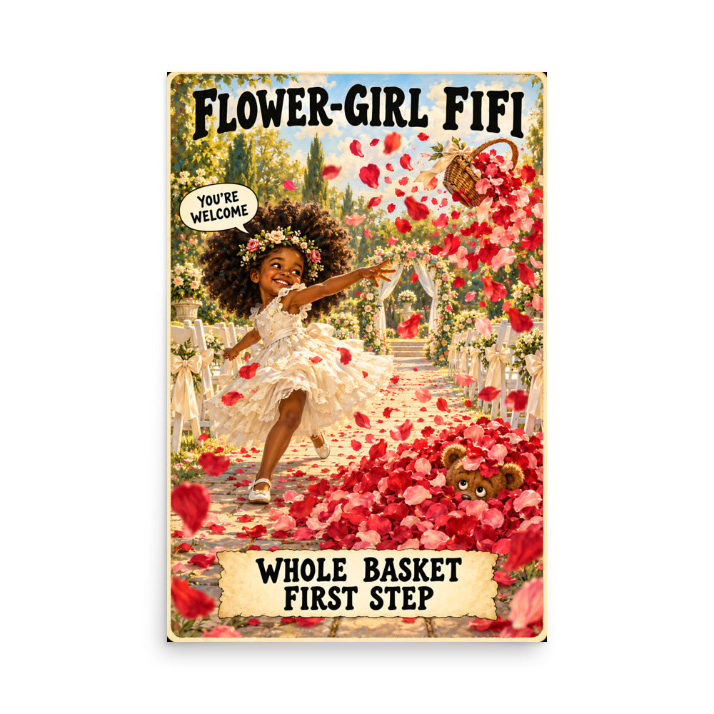 Flower-Girl Fifi Poster by Brain Rot Bunch, 24 x 36 inch size