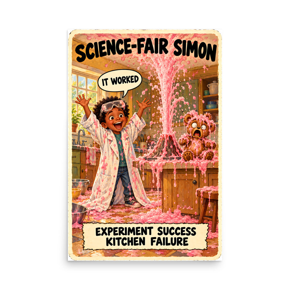 Science-Fair Simon Poster by Brain Rot Bunch, 24 x 36 inch size