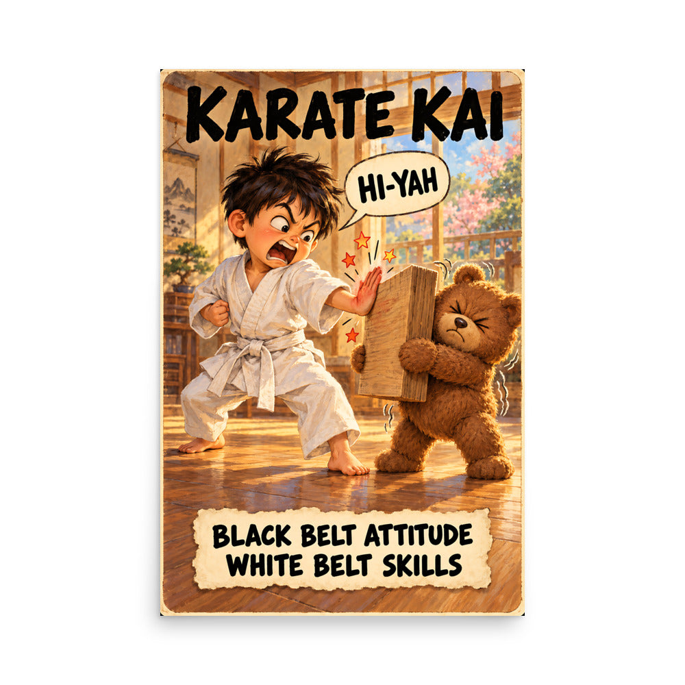 Karate Kai Poster by Brain Rot Bunch, 24 x 36 inch size