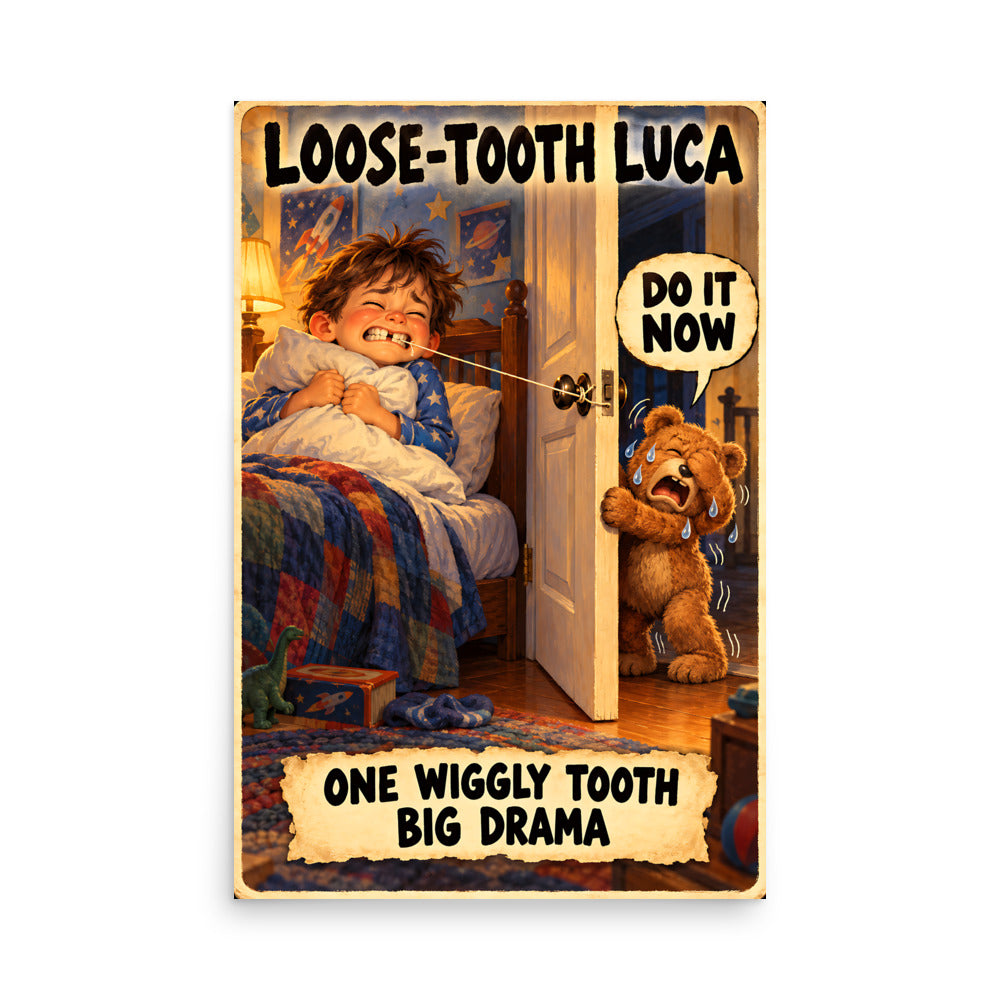 Loose-Tooth Luca Poster by Brain Rot Bunch, 24 x 36 inch size