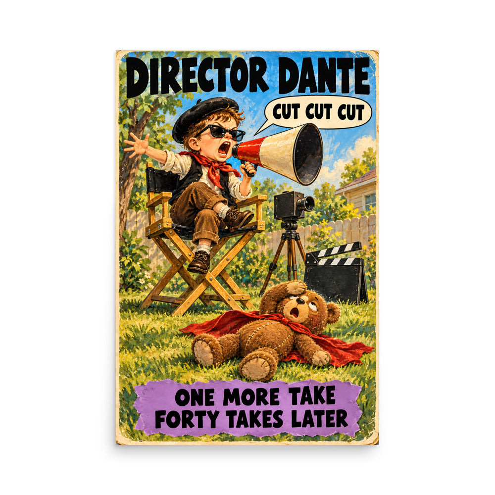 Director Dante Poster by Brain Rot Bunch, 24 x 36 inch size