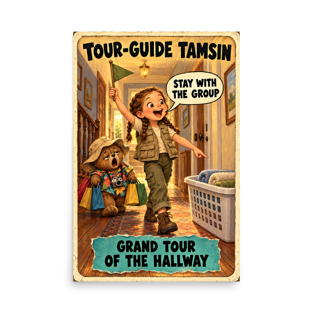 Tour-Guide Tamsin Poster by Brain Rot Bunch, 24 x 36 inch size