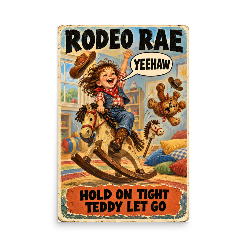 Rodeo Rae Poster by Brain Rot Bunch, 24 x 36 inch size