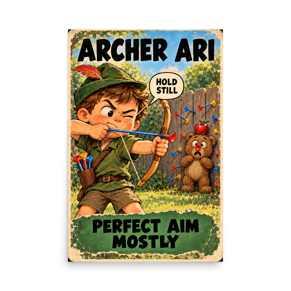 Archer Ari Poster by Brain Rot Bunch, 24 x 36 inch size