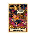 Gym-Plan Gideon Poster by Brain Rot Bunch, 8 x 12 inch size