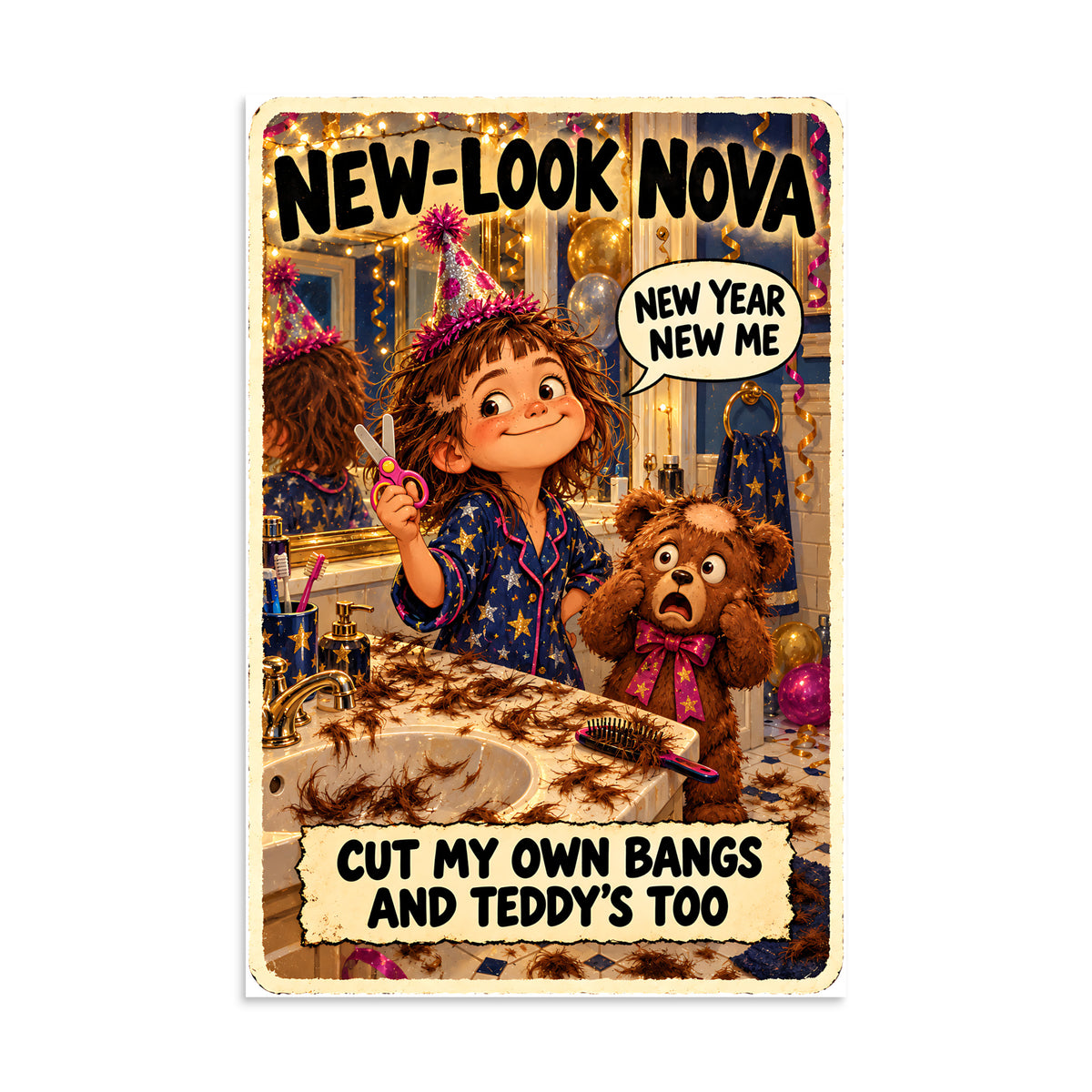New-Look Nova Poster by Brain Rot Bunch, 8 x 12 inch size