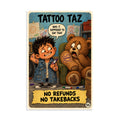 Tattoo Taz Poster by Brain Rot Bunch, 8 x 12 inch size